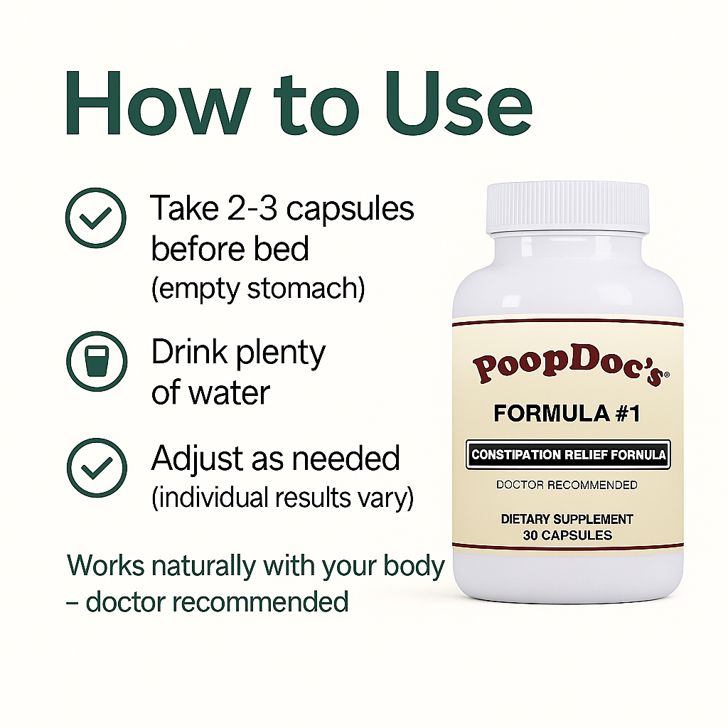PoopDoc® Formula #1 Constipation Relief Supplement (90 Capsules)