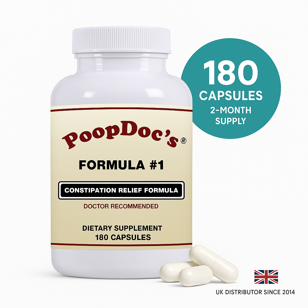 PoopDoc® Formula #1 Constipation Relief Supplement (180 Capsules)