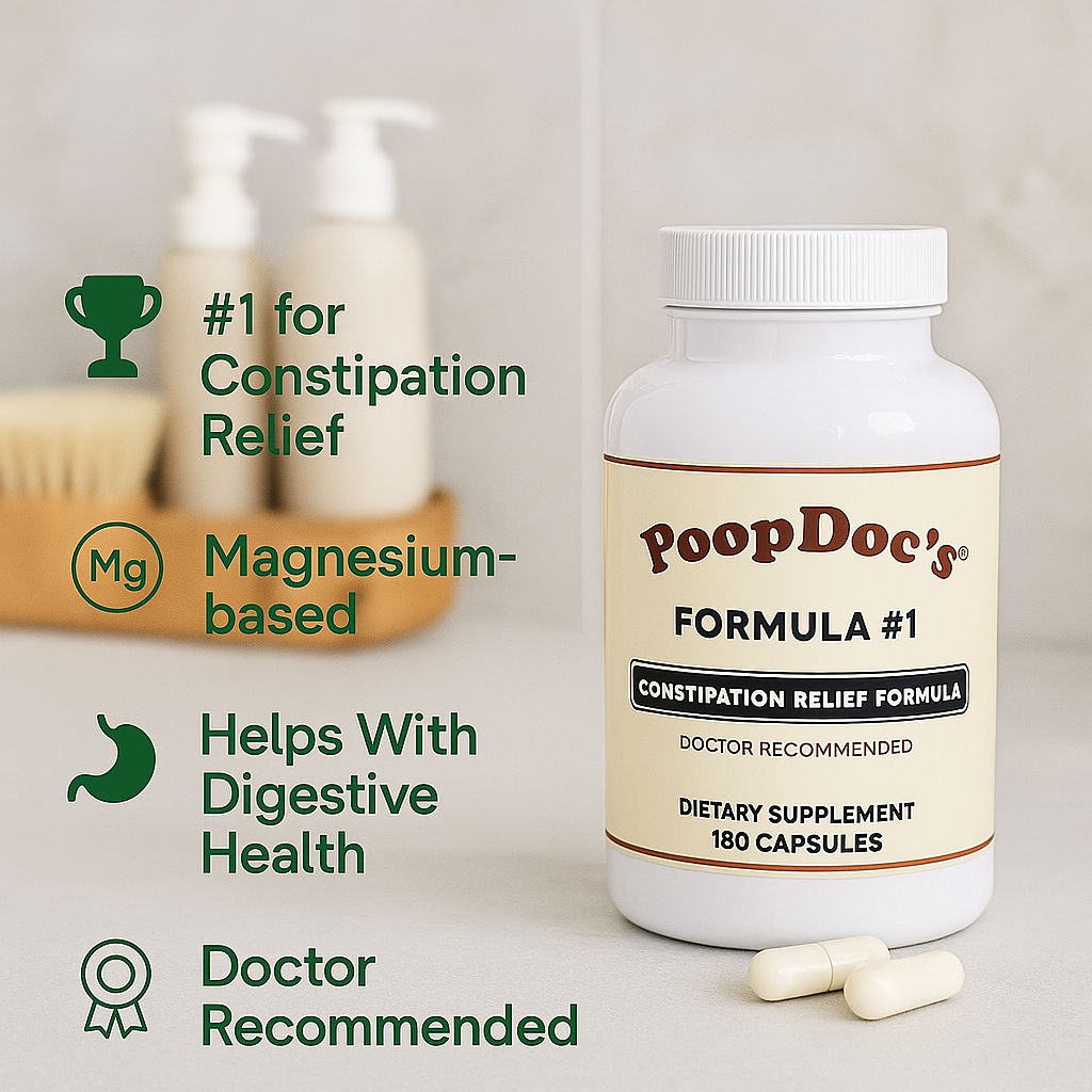 PoopDoc® Formula #1 Constipation Relief Supplement (180 Capsules)